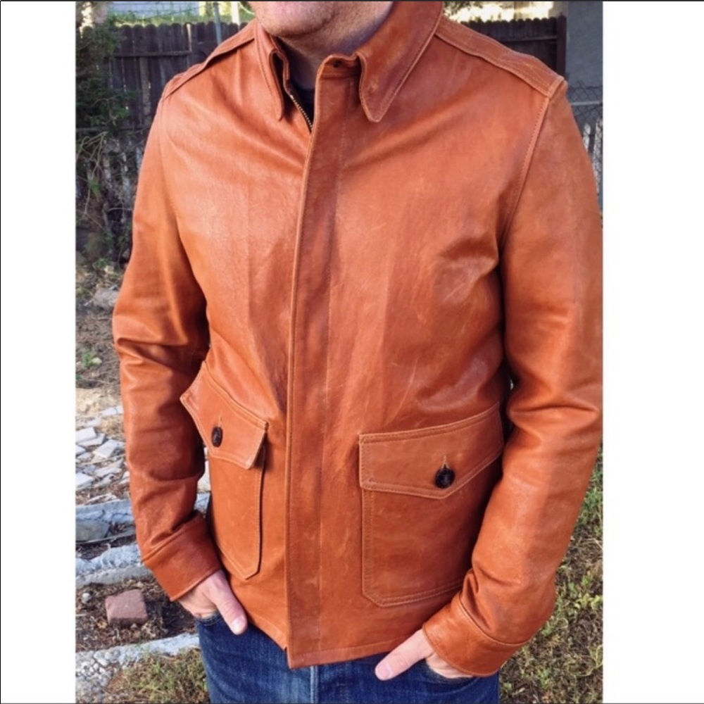 Men’s Schott Perfecto Brown Genuine Leather Jacket